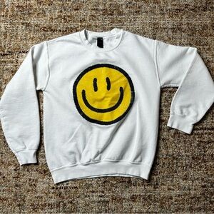 Ascot and Hart Smiley Face Sweatshirt